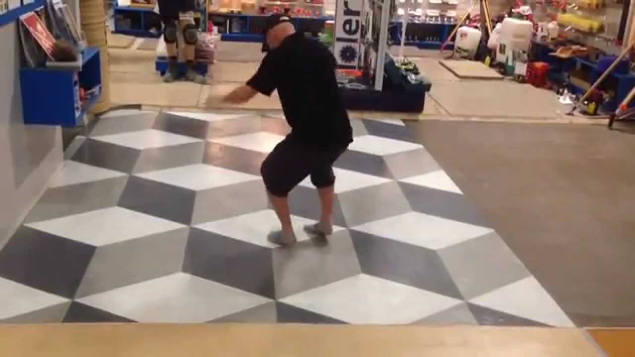 Decorative Concrete Floor 3d Illusion Youtube