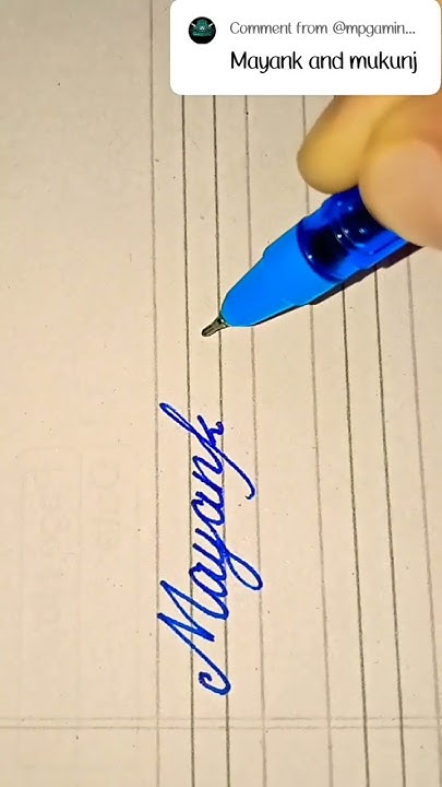 Mayank & Mukunj 💟💫 #shortvideo #calligraphy #drawingwithkhushi # ...