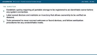 cmmcDIRECTED: MP.L2-3.8.8 Prohibit Unowned Portable Storage (CMMC walk-through)