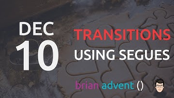 iOS Swift Tutorial: Use Segues for Visual Transitions between View Controllers 10/24 🎄