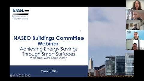 NASEO Buildings Committee Webinar: Achieving Energy Savings Through Smart Surfaces