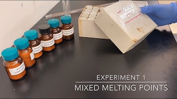 Exp. 1 Mixed Melting Points