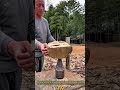 Powerful Process Breaking Timber Log with Rotating Cone Splitter Tool #dailywork