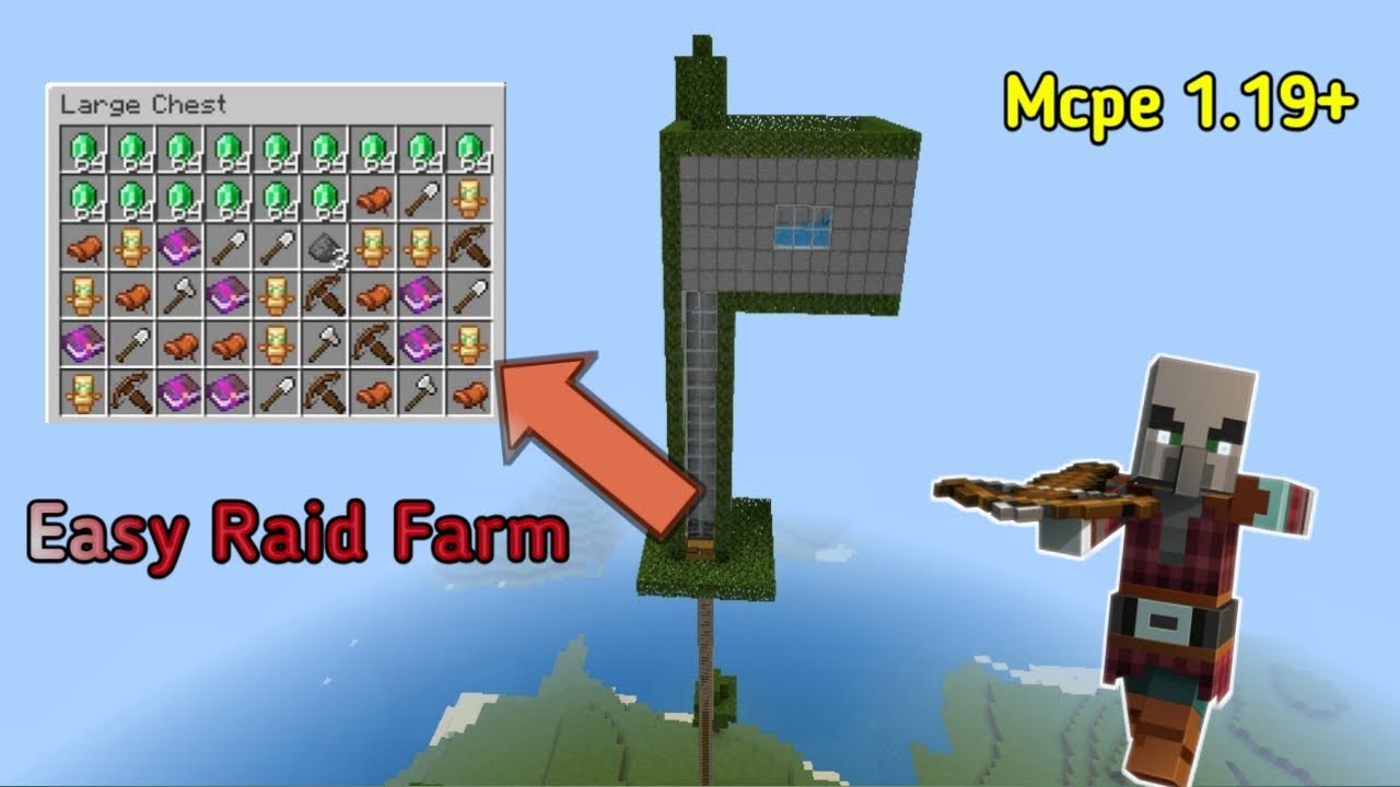 How to make raid farm for Minecraft bedrock 1.19| Easy raid farm for ...