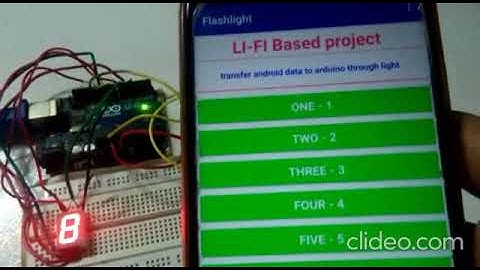 LI-FI tech based : Transfer Android data to arduino and communication b/w tow dives through light 💡