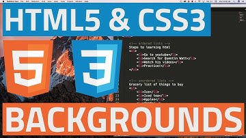 HTML5 and CSS3 beginner tutorial 17 - background images