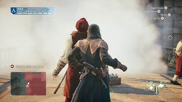 Ac unity "it belongs in a museum" heist solo at level 3 + free roam parkour,steath gameplay ps4 pro