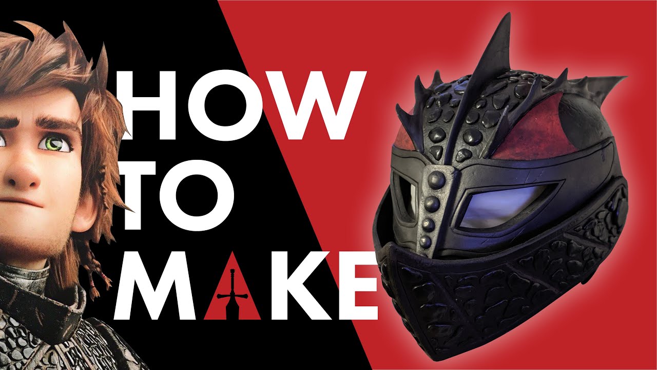 How to Make Hiccup Dragon Scale Helmet from HTTYD3 - YouTube