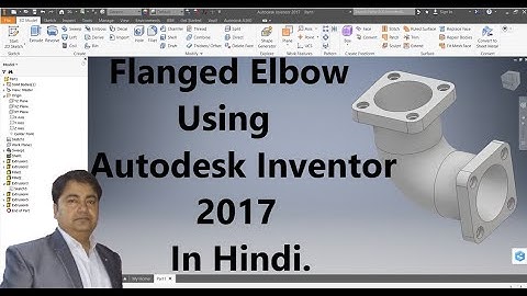 Flanged Elbow Using Autodesk Inventor 2017 for beginners in Hindi
