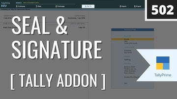 Add Seal and Signature in Tally Prime Invoice Add-On | Try Free Demo Now