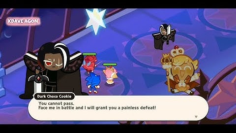 Dark Choco Cookie : face me in the battle!!! Cookie Run Kingdom. cookies vs dark choco cookie..