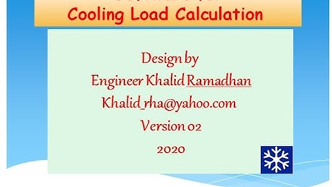 Software for cooling load calculation /version 2