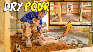 DRY POUR Concrete Slab ( No Mix ) Step By Step // Barn Build // Ranch Life