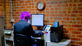 Angry Office Mans Dell Desktop Destruction Disaster