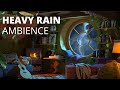 Thunderstorm with Rain and Fireplace Sounds for sleep study and relaxation | Cozy Attic | 8 HOURS