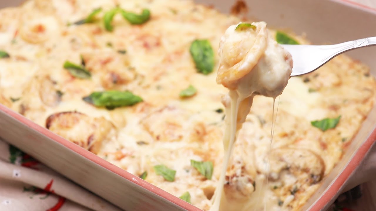 غراتان السمك كالمطاعم سهل و من ألذ الاطباق