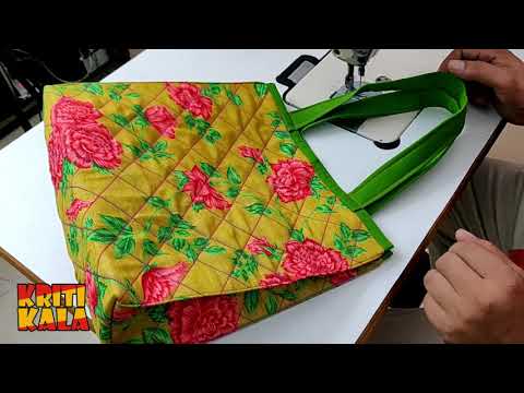 सिंगल एक कट लगाओ और बैग तैयार | Ladies bag - single