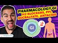 Pharmacology gi  h2 blockers ppi sucralfate antacids nursing rn pn nclex