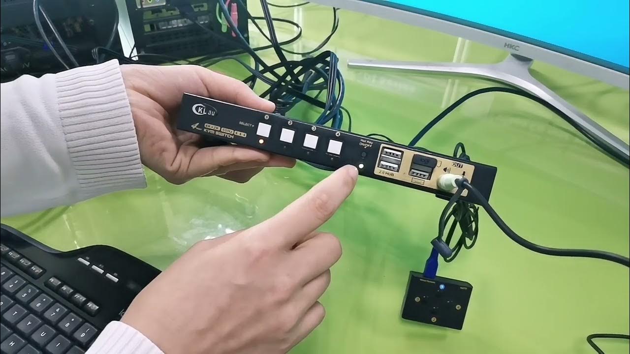 CKLau 4 Port KVM HDMI Switch with Audio, Microphone, 2 USB and Cables