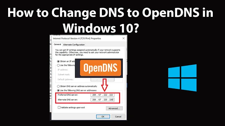 How to Change DNS to OpenDNS in Windows 10?