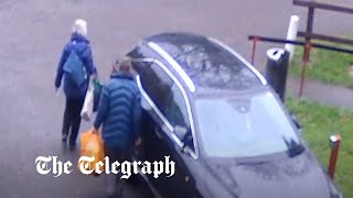 Moment pensioner keys neighbour’s new car over residential dispute