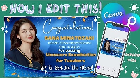 How to edit a Congratulations Tarpaulin using Canva| Android Users| Canva Tutorial