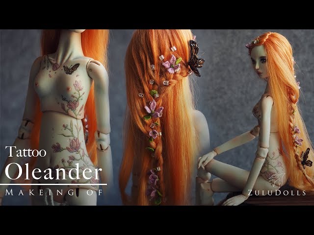 Zuludolls - OOAK Tattoo dolls - oleander with Manu making of