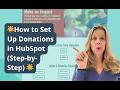 How to Set Up Donations in HubSpot (Step-by-Step)