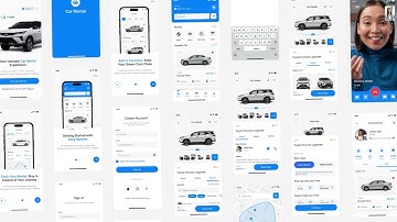 Car Rental App UI Design | Figma UIUX Design | App UI Design
