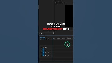 How to Turn on the Transparency Grid in Premiere Pro 2024