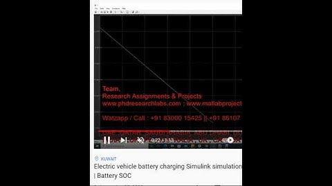 Electric vehicle battery charging Simulink simulation - EV battery charging - Matlab - Battery SOC