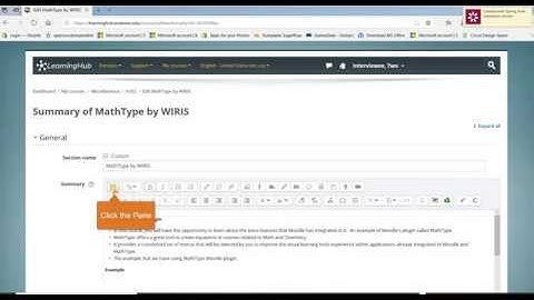 MathType Web a Moodle Built-in Plugin Screencast