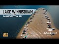 Lake winnisquam 4k drone footage  new hampshire drone shots  4k drone shots of nh lake  boats