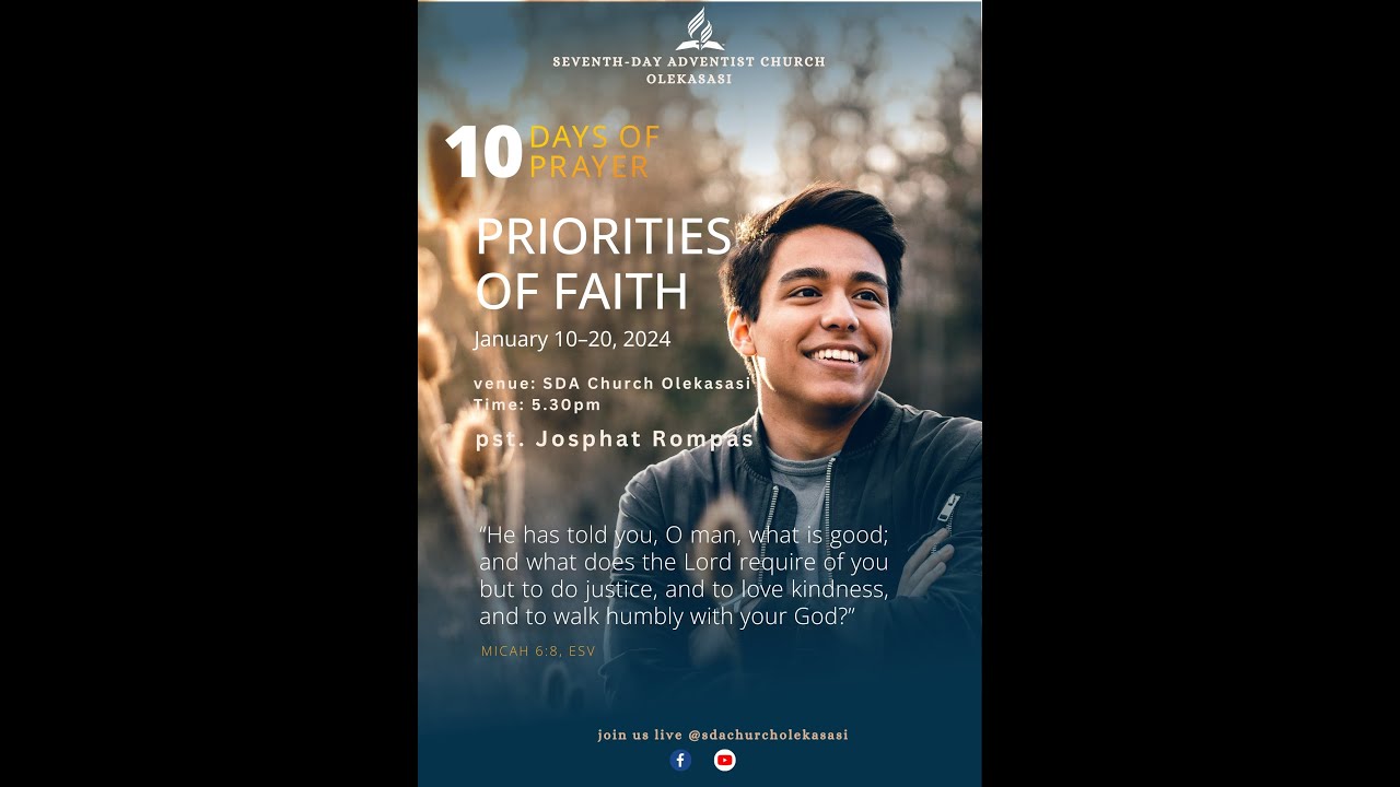10 Days of Prayer Priorities of Faith pst. Josphat Rompas YouTube