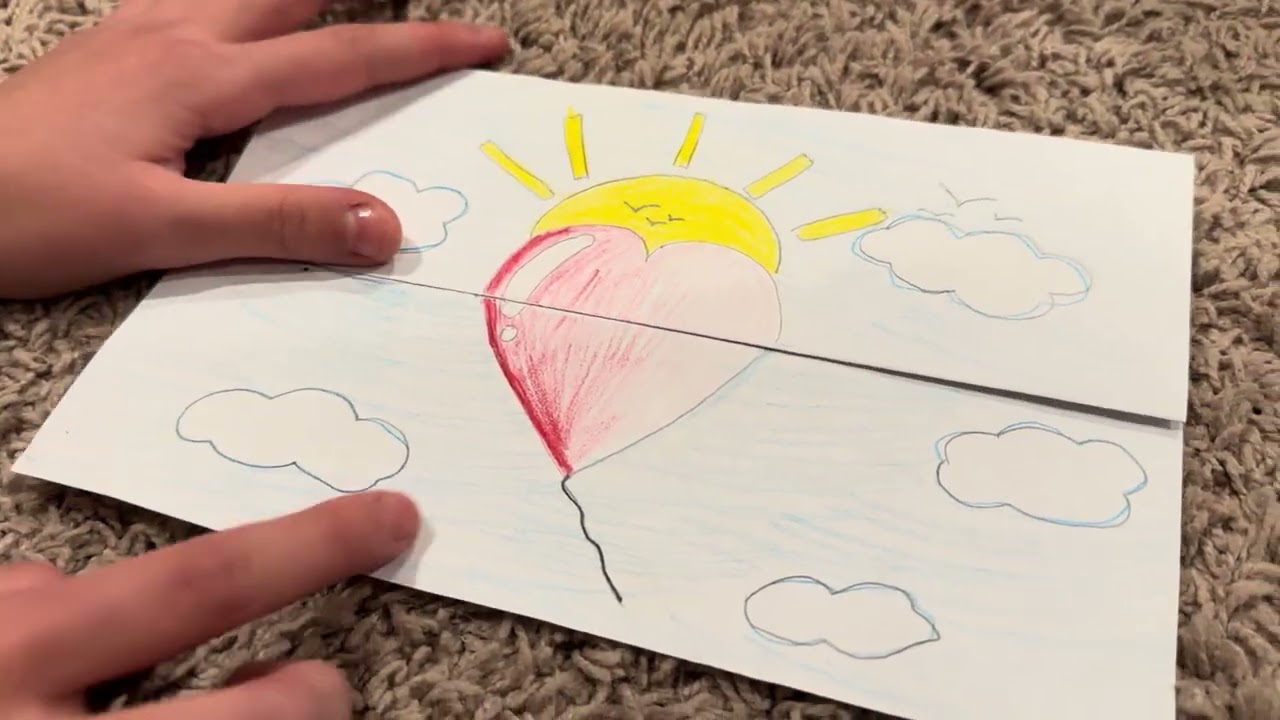 Openable Valentine Card with Love & Angels 👼 Kids Art