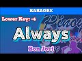 Always by Bon Jovi (Karaoke : Lower Key : -4)