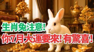 生肖兔速看！就在7月，你的一場罕見大運將席捲而來，意外驚喜突降，你想不到！ #2025年生肖兔運勢 #2025年生肖兔運程 #2025年屬兔運勢 #2025年屬兔運程