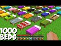 What if you SLEEP on 1 BED of 1000 SECRET BEDS in Minecraft ! STRANGE BED !
