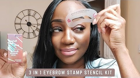 TRYING OUT AN EYEBROW STAMP STENCIL KIT FROM AMAZON | HIT OR OVER RATED MISS? | REVIEW | CARMELIA_X