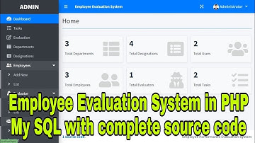 Employee Evaluation System in PHP My SQL with complete source code