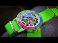 Watch U Strappin&#39;?! Ep. 371 - Zodiac Super Sea Wolf Super Chroma Skeleton 6-15 ZO9298 on neon green