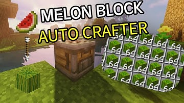 Minecraft Auto Melon Block Crafter | Minecraft Tutorial | 1.21.7 Java