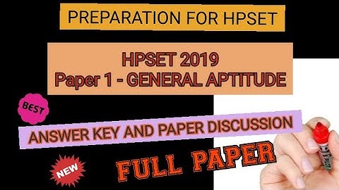 HPSET 2018 GENERAL PAPER ANSWER KEY.