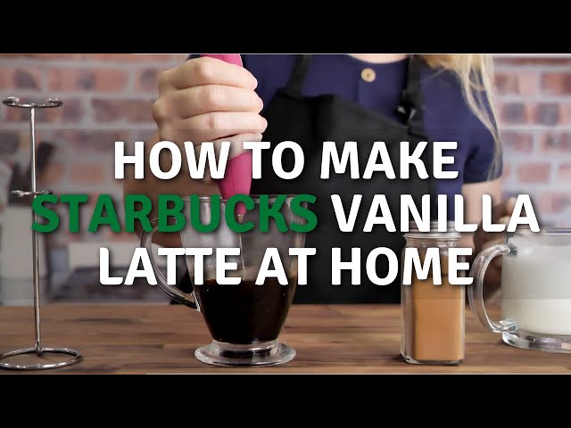 How to make Starbucks vanilla latte at home | SO GOOD!!!!! class=