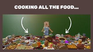 I made EVERY SINGLE FOOD ITEM in BLOXBURG