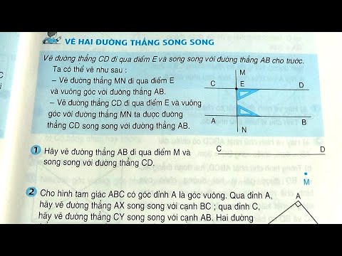 Toán Lớp 4 Trang 53+54 Sách Giáo Khoa Vẽ Hai Đường Thẳng Song Song #mshanh