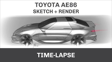 Toyota AE86 Car Design Sketch and Render | SketchBook Pro