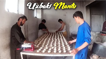 Uzbaki manto recipe | Making ozbaki Dumpling mantu for Wedding | Afghani Traditional Street food