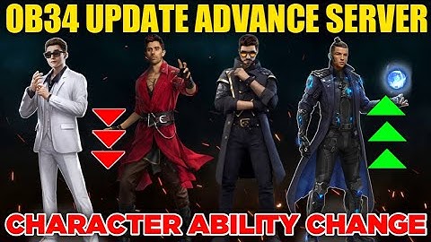 OB34 UPDATE ALL CHARACTER ABILITY CHANGED | ALOK,K ,SKYLER & CHRONO ABILITY CHANGE | SKILL CHANGE