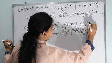 4.4 | Automata | PDA for a^n b^n c^m | Dr. Pushpa Choudhary|Hindi
